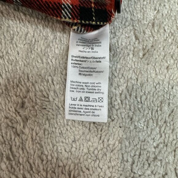 Vintage Wallace And Barnes Red Thick Overshirt Shirt Jacket Workwear - Picture 10 of 11